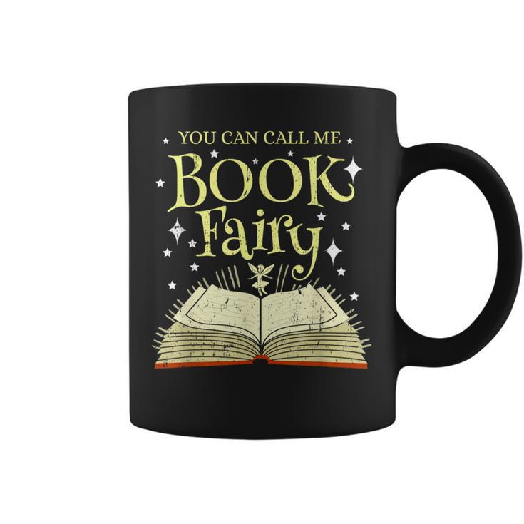 You Can Call Me Book Fairy Librarian Vintage Graphic Print Coffee Mug