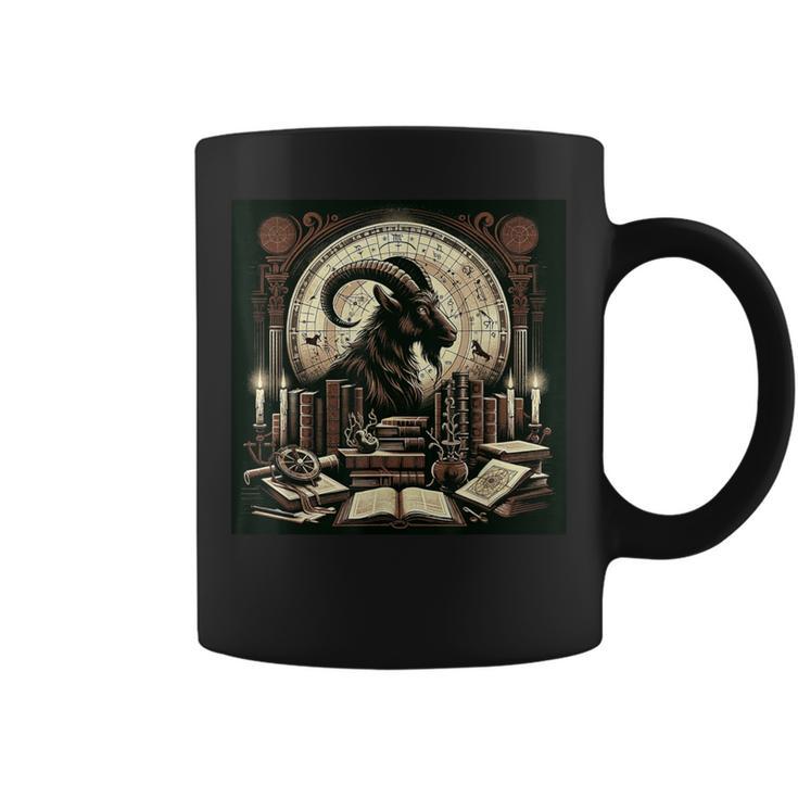 Capricorn Zodiac Art Academia Aesthetic Book Lover Graphic Print Coffee Mug