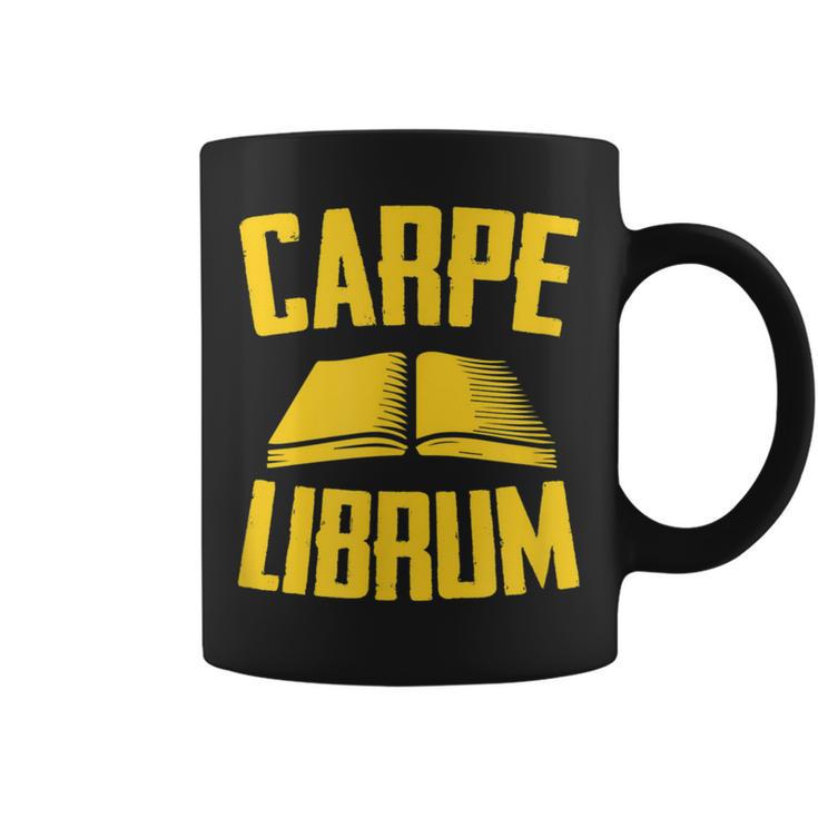 Carpe Librum Latin Language Lover Book Reading LIterary Graphic Print Coffee Mug