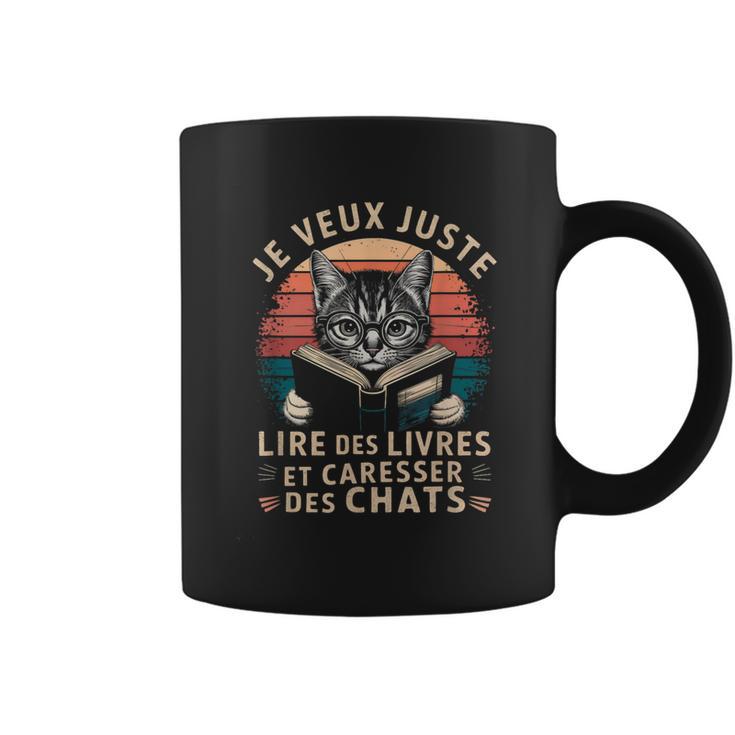 Cat And Reading For Book And Cat Lover Graphic Print Coffee Mug