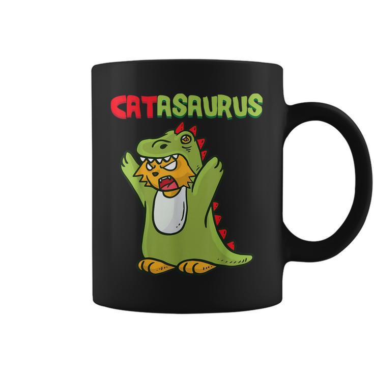 Catasaurus T-Rex Cat Kitten Dinosaur Feline Dino Dragon コーヒーマグ
