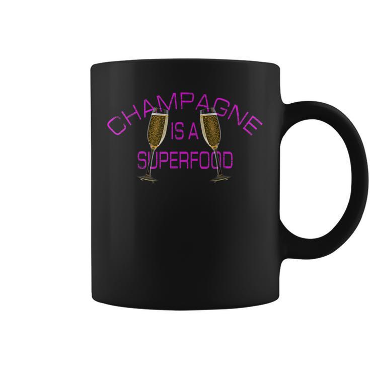 Champagne Is Auperfood シャンパンはスーパーフード ワインパーティー好きにはたまらない コーヒーマグ