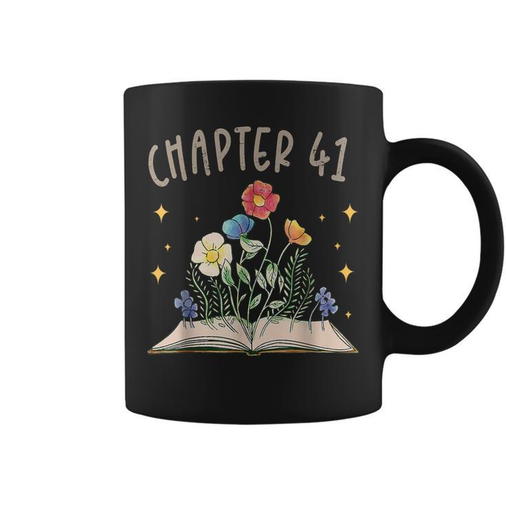 Chapter 41st Birthday Bookworm 41 Years Old For Book Lovers Graphic Print Coffee Mug