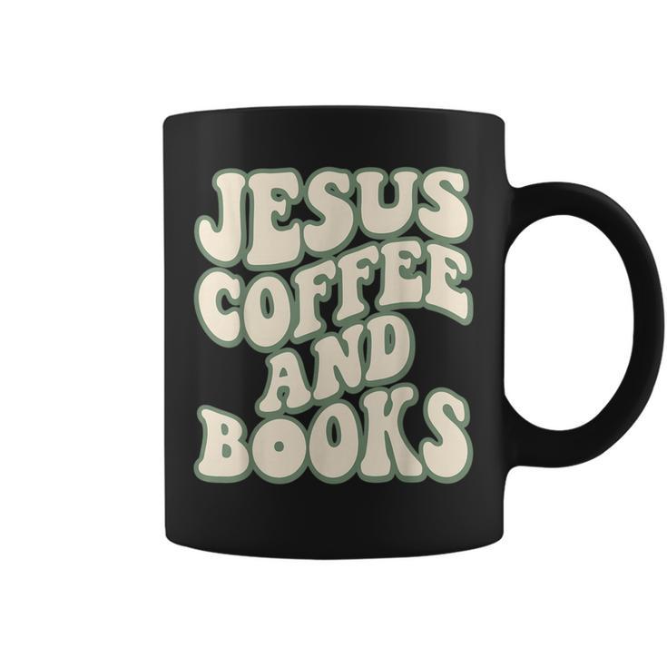 Christian Book Lover Coffee And Jesus Faith Reading Graphic Print Coffee Mug
