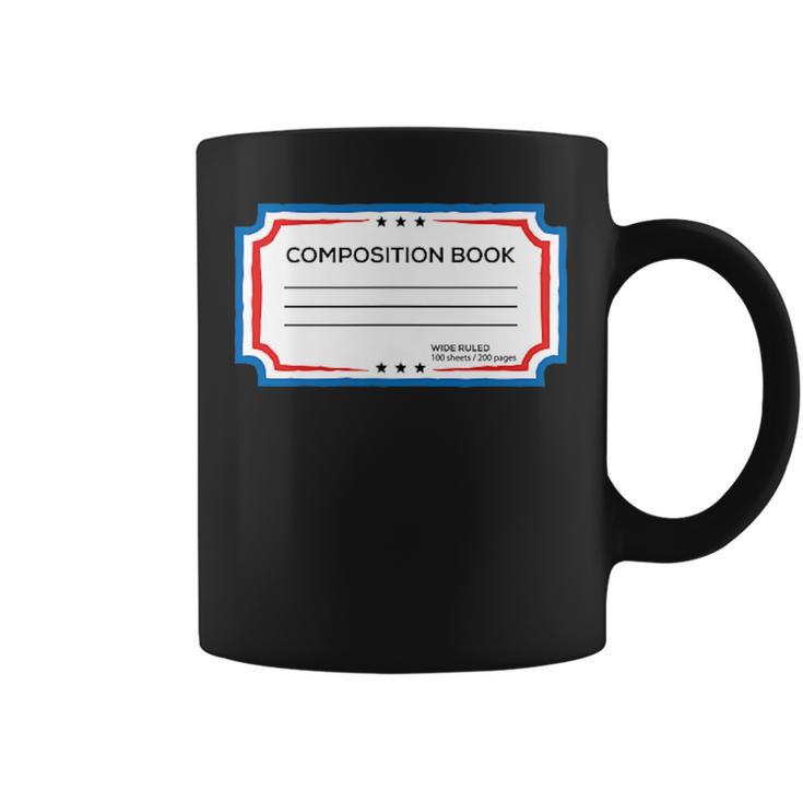 Classic Composition Book Cover Teachers And Students Graphic Print Coffee Mug