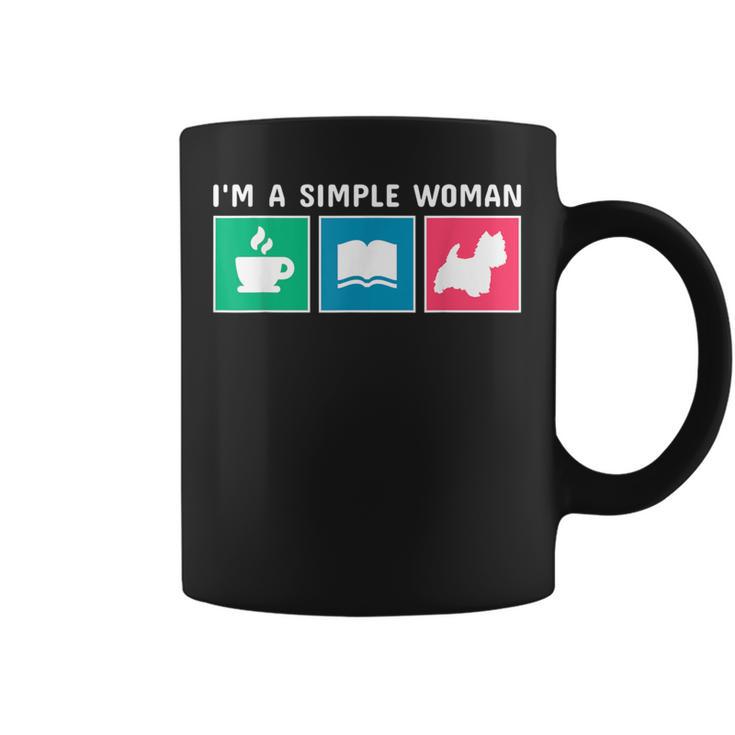 Coffee Books And Westie Dog For Men Women Kids Graphic Print Coffee Mug
