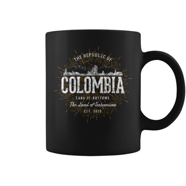 Colombia ヴィンテージスタイルのレトロなコロンビア コーヒーマグ