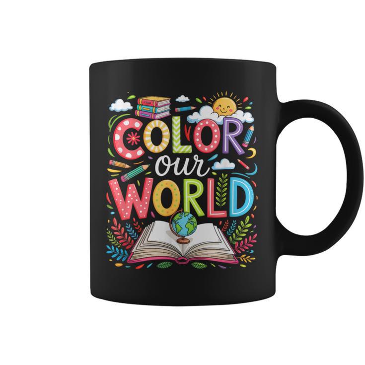 Color Our World Book Reading Program 2026 Summer Reading Graphic Print Coffee Mug