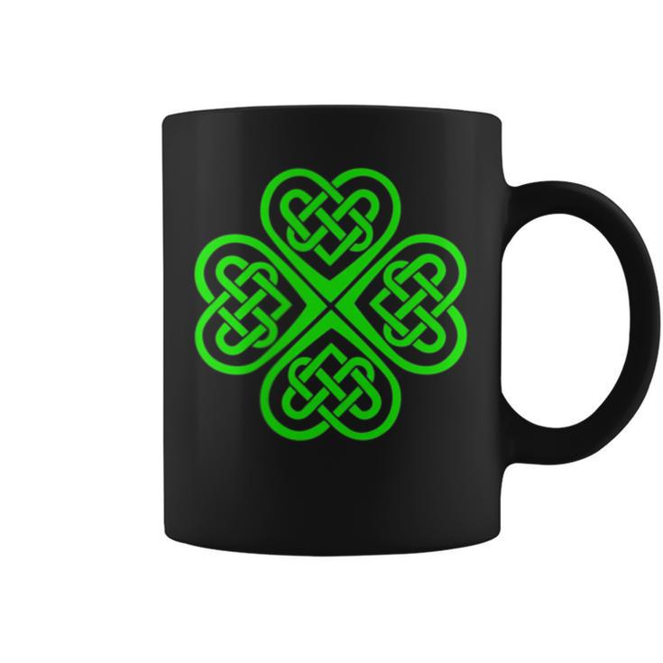 Con Diseño De Trébol Celta Nudo Celtaímbolohamrock Taza de café