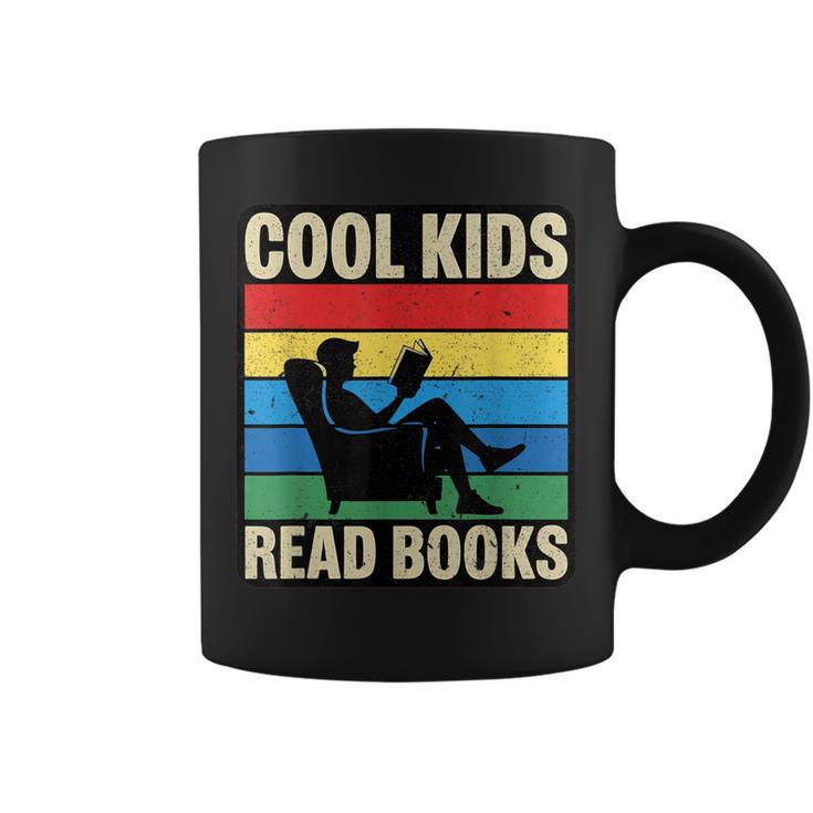 Cool Kids Read Books Retro Reading Vintage Graphic Print Coffee Mug