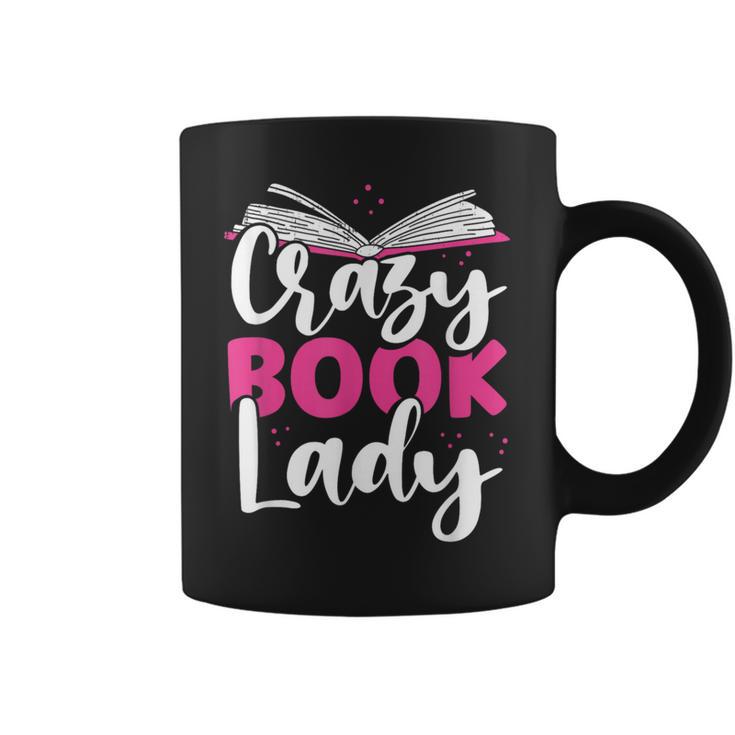 Crazy Book Lady Bookworm Book Lovers Graphic Print Coffee Mug