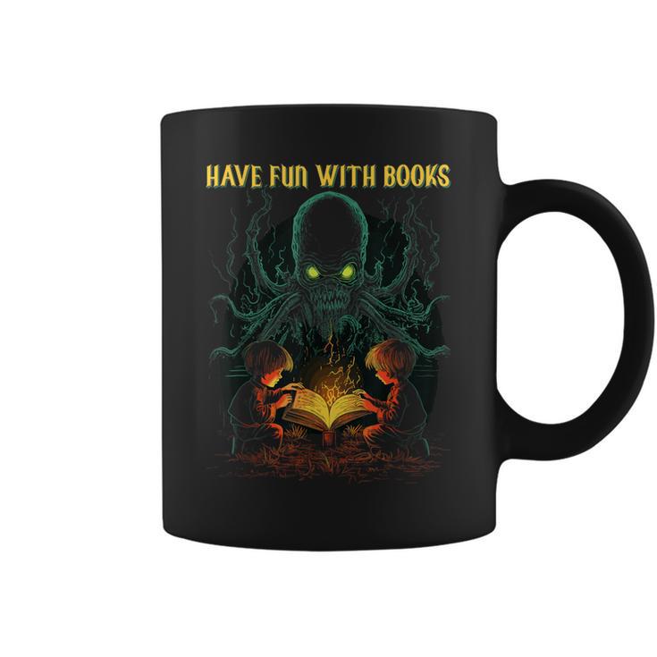 Cthulhu Necronomicon Fun With Books Cosmic Horror Cthulhu Graphic Print Coffee Mug
