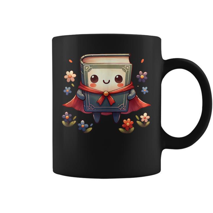 Cute Book Super Hero Reading Superhero Graphic Print Coffee Mug