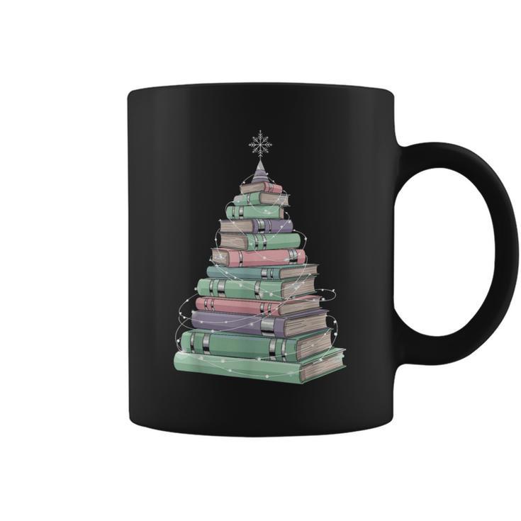 Cute Bookmas Christmas Book Tree Book Lover Teacher Graphic Print Coffee Mug