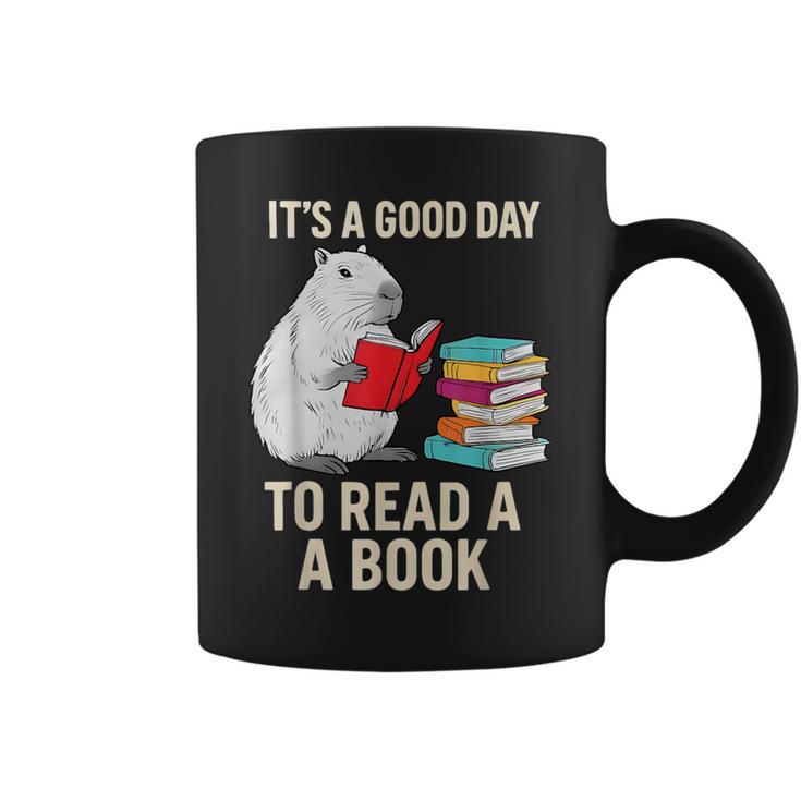 Cute Capybara It's a Good Day To Read a Book World Book Day Graphic Print Coffee Mug