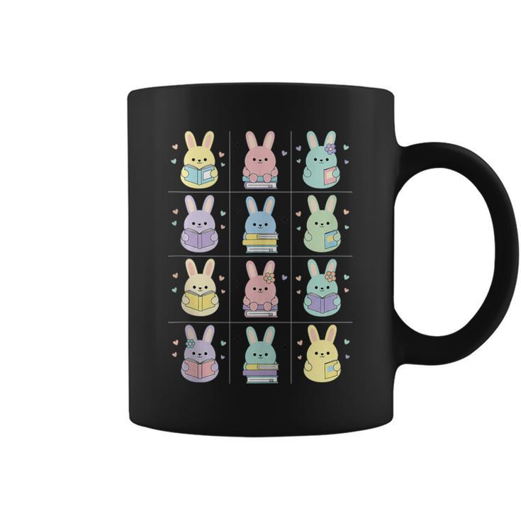Cute Reading Bunny Book Lover Literary Woodland Animals Graphic Print Coffee Mug