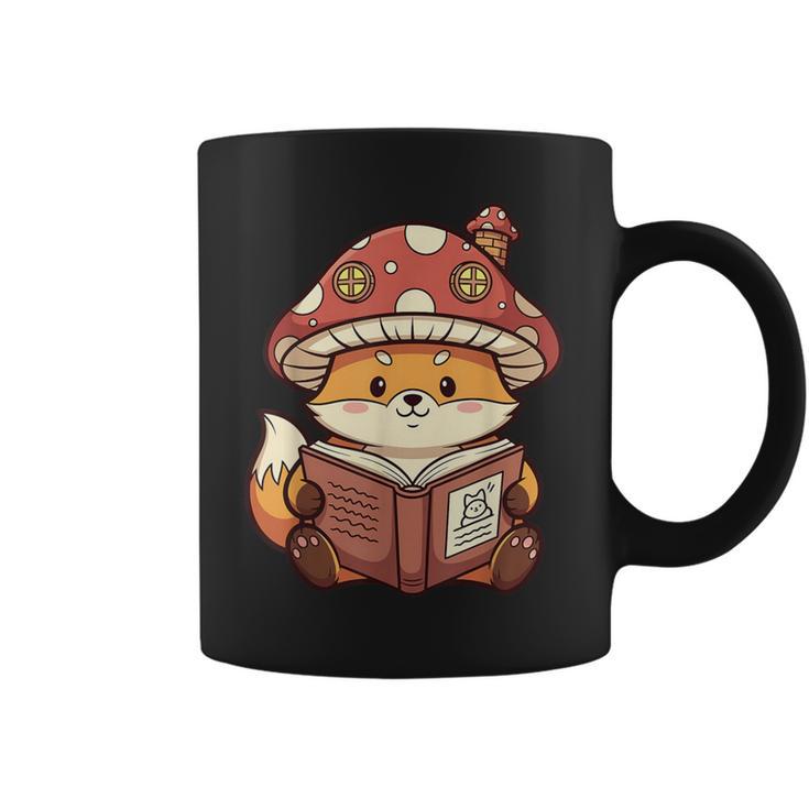 Cute Shiba Inu Mushroom Hat Reading Book Art Graphic Print Coffee Mug Cute Shiba Inu Mushroom Hat Reading Book Art Graphic Print Coffee Mug