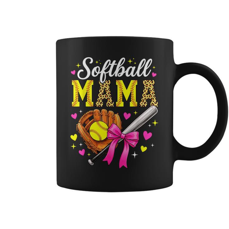 Cute Softball Mama Mother's Day Softball Mom Sports Player Coffee Mug