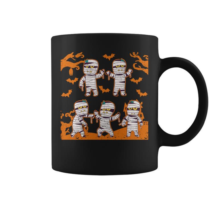 Dabbing Dancing Mummy ハロウィン ダブ ダンス ポーズ ミイラ 長袖tシャツ コーヒーマグ