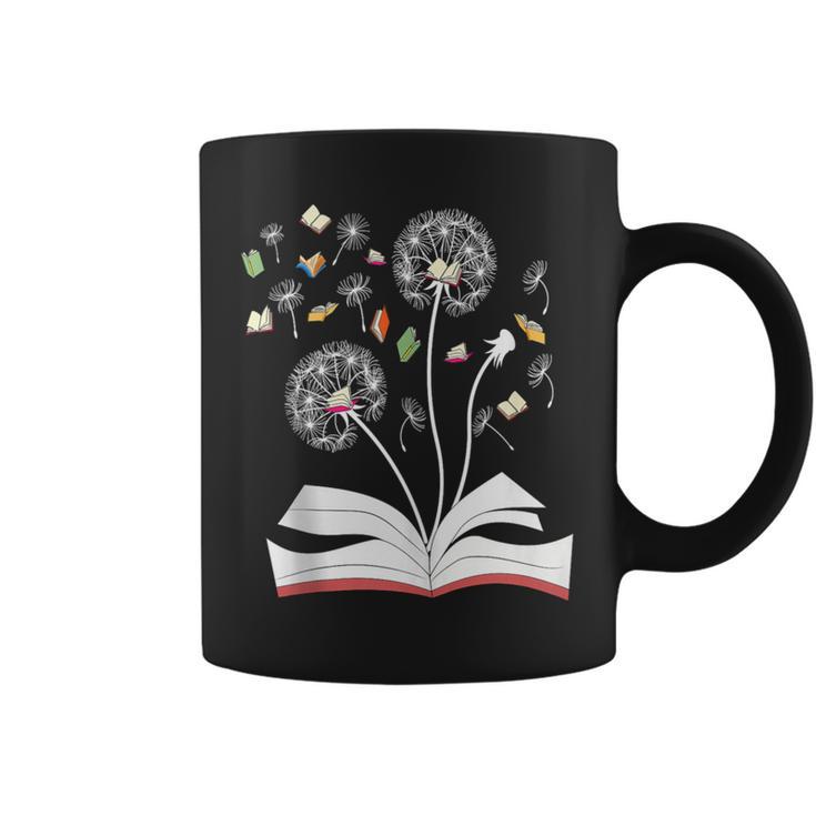 Dandelion Floral Book Reading Lovers Graphics Graphic Print Coffee Mug