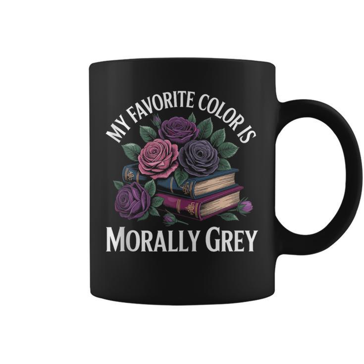 Dark Romance Book Lovers Quote Favorite Color Morally Grey Graphic Print Coffee Mug