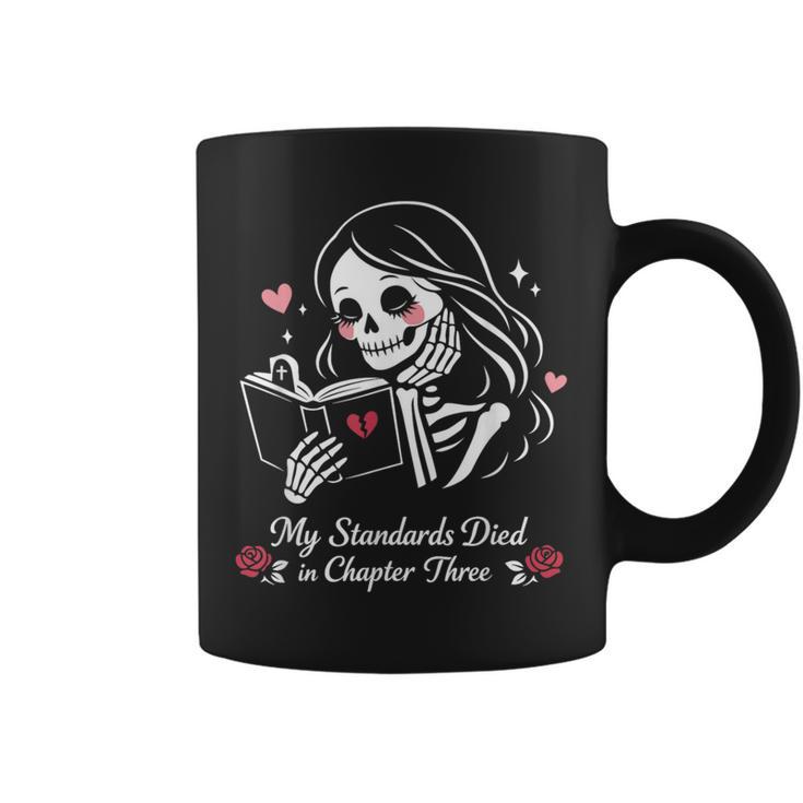 Dark Romance Pajama Skeleton Costume Woman Book Reading Graphic Print Coffee Mug Dark Romance Pajama Skeleton Costume Woman Book Reading Graphic Print Coffee Mug