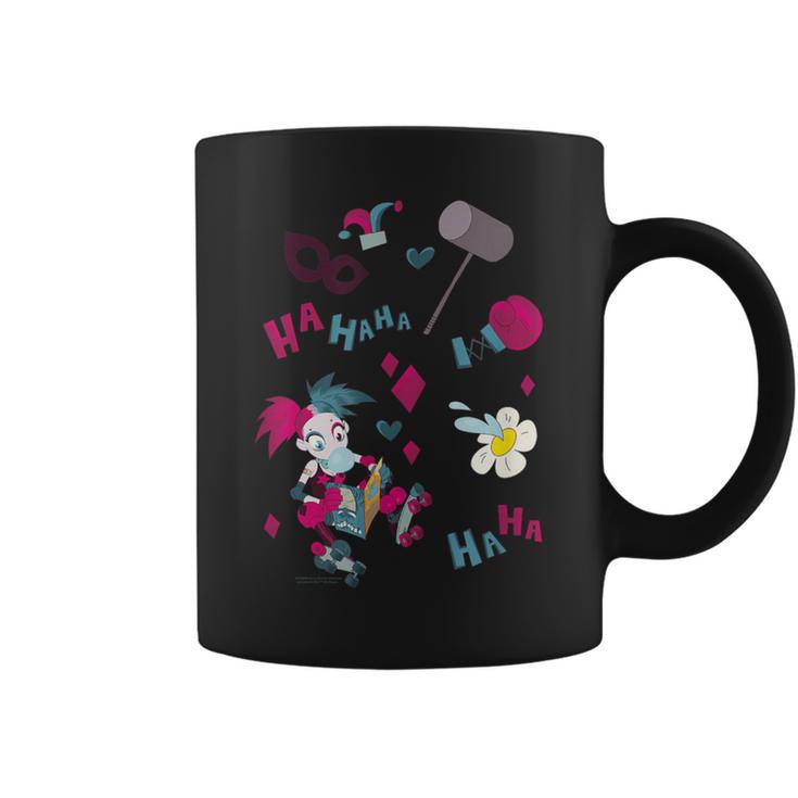 DC Comics Harley Quinn With Textbook Collage Graphic Print Coffee Mug