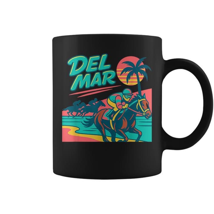 Del Mar 競馬 サラブレッドサンタアニタ競馬選手 コーヒーマグ
