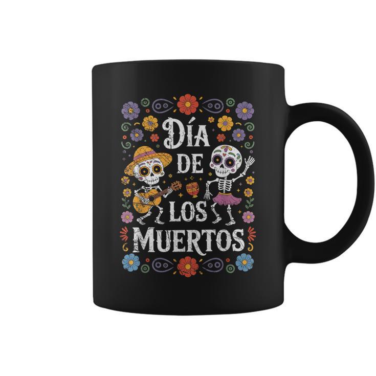 Dia De Los Muertos Calavera Day Dead Guitarequelette Dansante Tasse