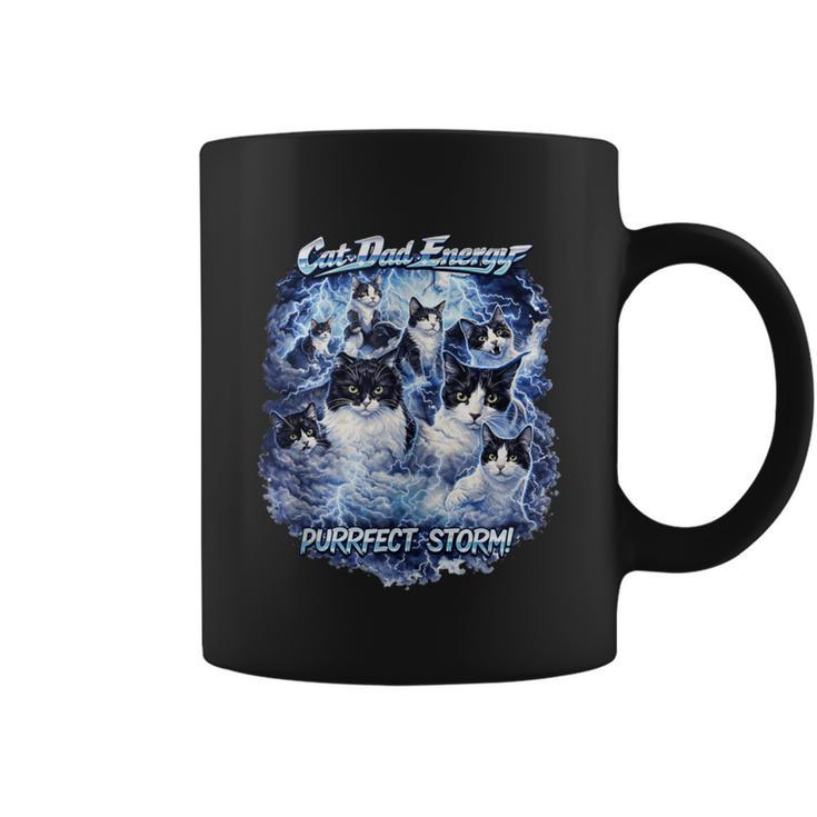 Divertido Gato Dueño De Papá Cat Dasd Life Pelo Corto Con Estampado De Gato In Mangas Taza de café