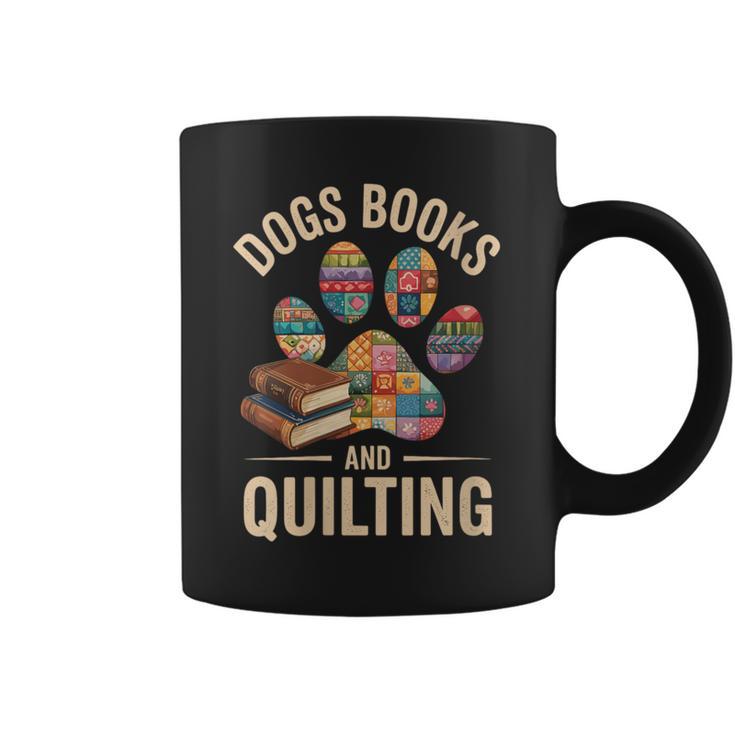 Dogs Books And Quilting Graphic Print Coffee Mug