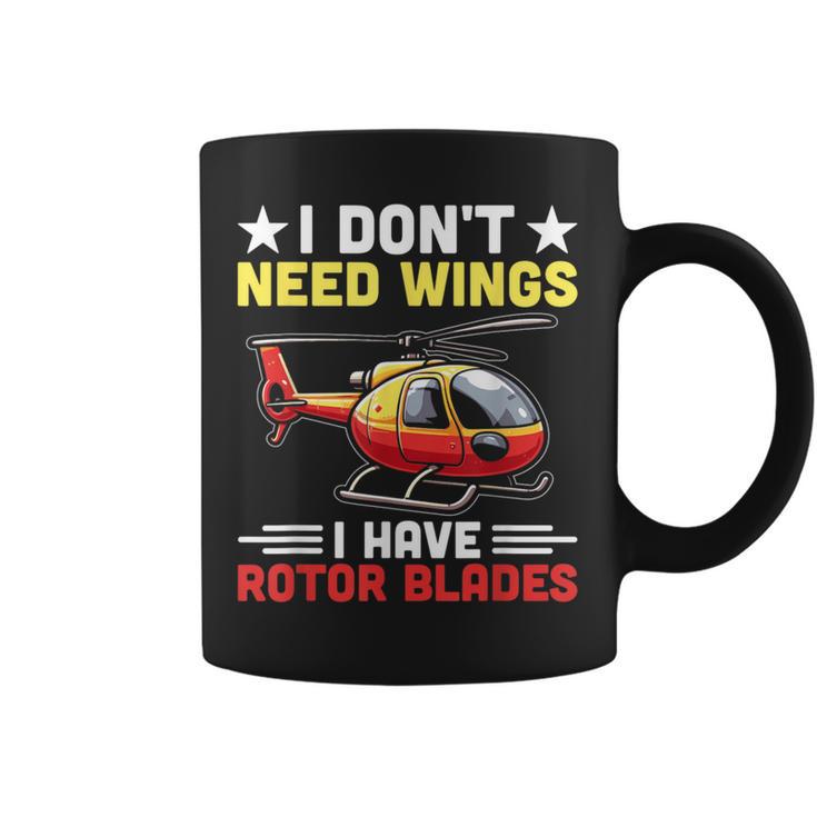 I Don't Need Wings I Have Rotor Blade ヘリコプター パイロット コーヒーマグ