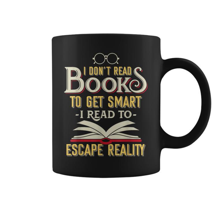I Don't Read Books To Get Smart Book Lover & Reading Graphic Print Coffee Mug