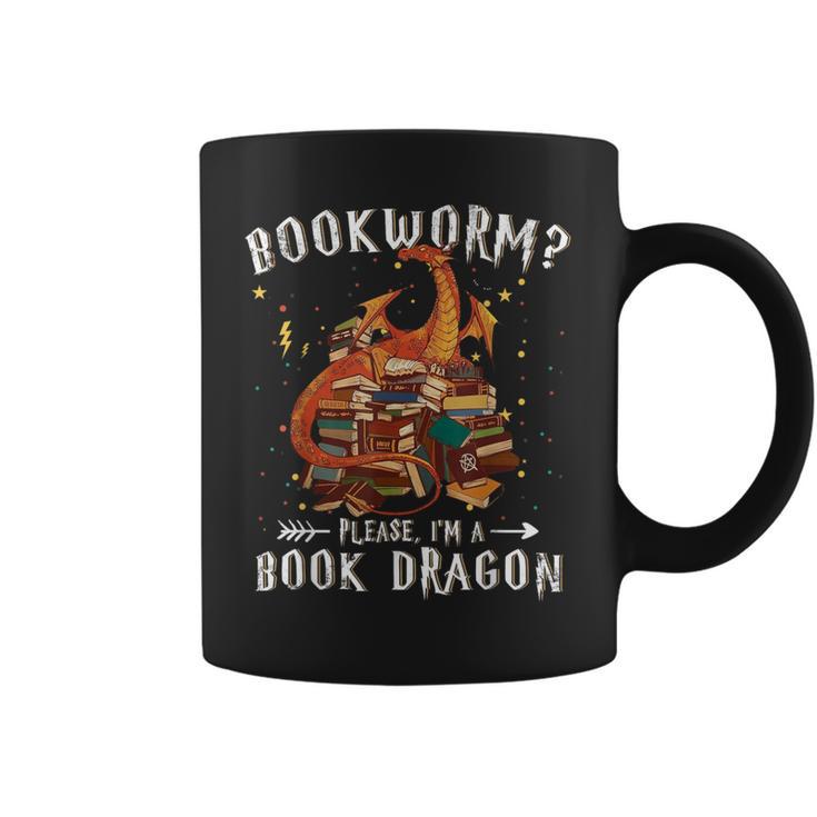 Dragon Book Shirt Bookworm Please I'm a Book Dragon Graphic Print Coffee Mug