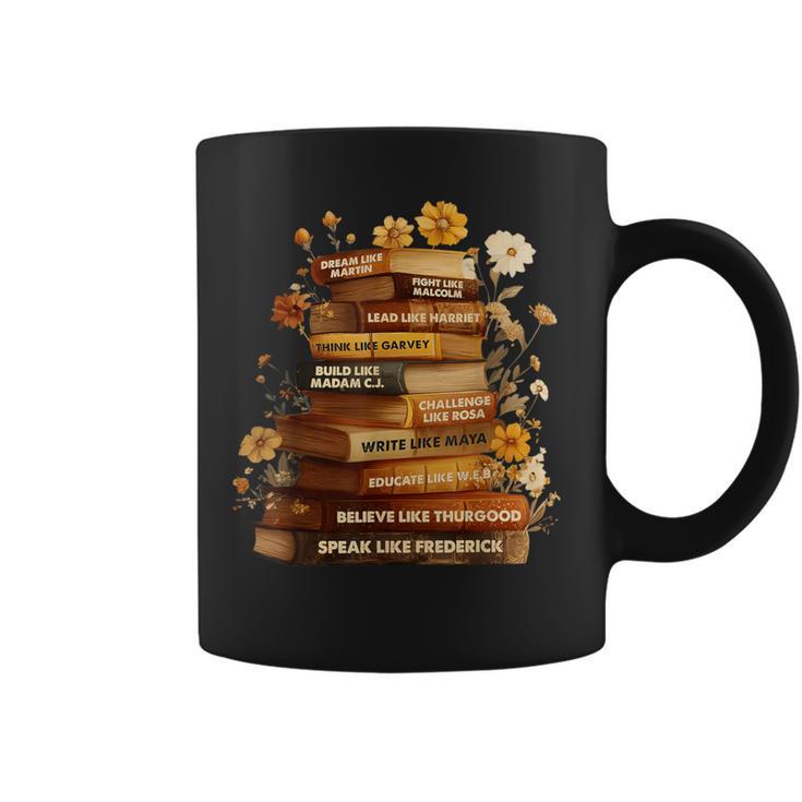 Dream Like Martin Floral Book History Month Women Men Graphic Print Coffee Mug