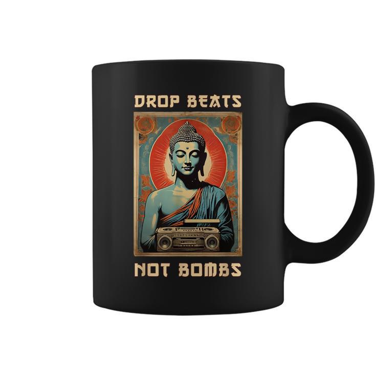 Drop Beats Not Bombs 反戦仏平和 コーヒーマグ