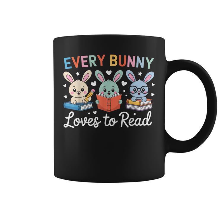 Every Bunny Loves To Read Cute Easter Book Lover Women Girls Graphic Print Coffee Mug