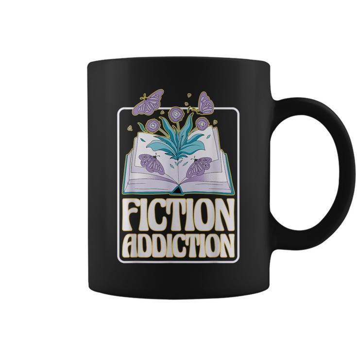 Fiction Addiction Book Reader And Booklover Graphic Print Coffee Mug