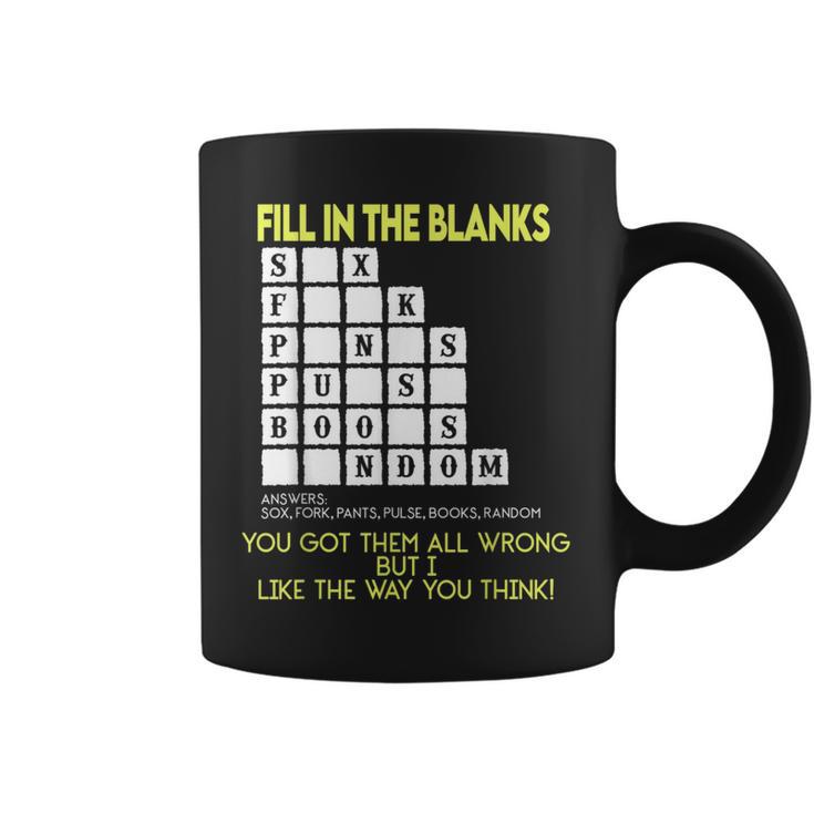 Fill In The Blanks Answers Sox Fork Pants Pulse Books Random Graphic Print Coffee Mug