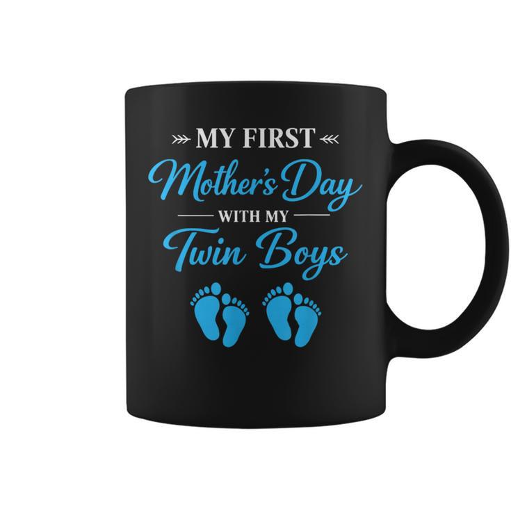 My First Twin Boys Mom Coffee Mug