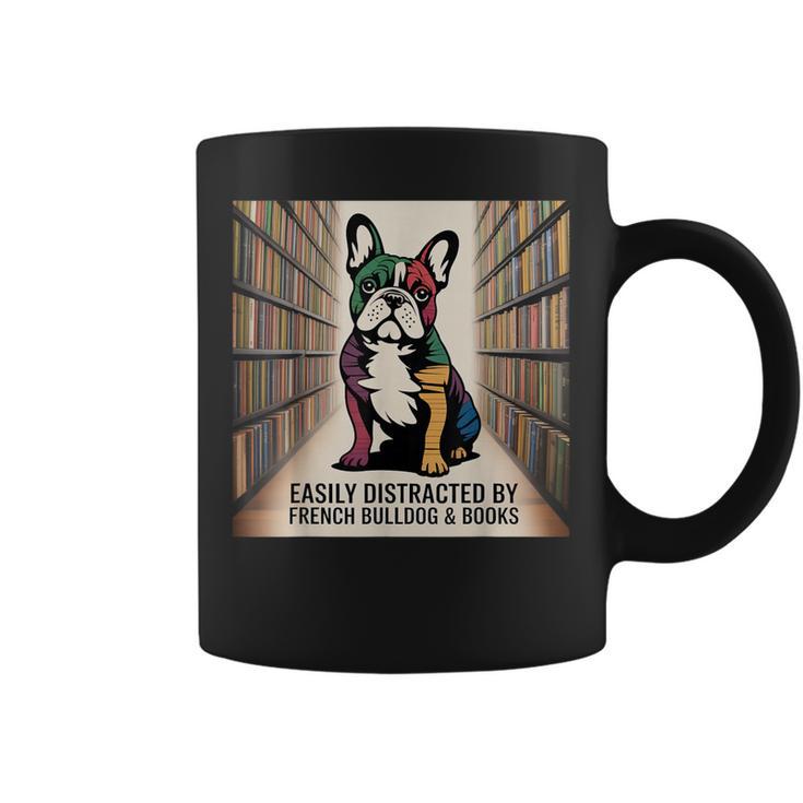 French Bulldog Dog Books Nerds Book Readers French Bulldog Graphic Print Coffee Mug