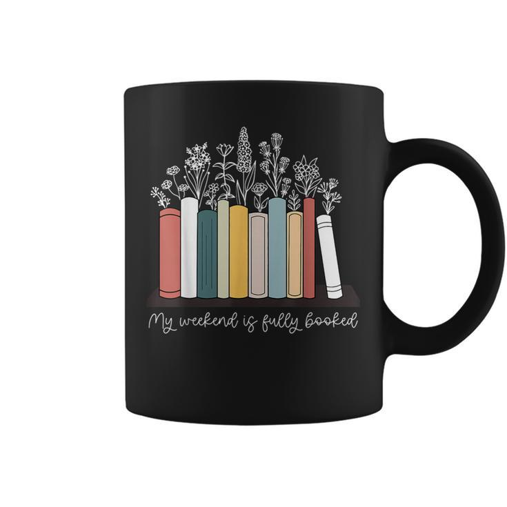 My Weekend Is Fully Booked Book Wildflower Bookish Bookworm Graphic Print Coffee Mug