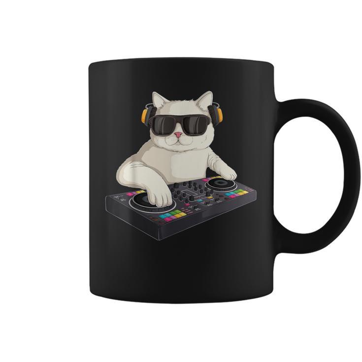 Dj Cat Techno Music Festival Lover Musician Women コーヒーマグ