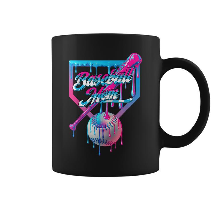 Mom Mama Baseball Ice Cream Drip Birthday Coffee Mug