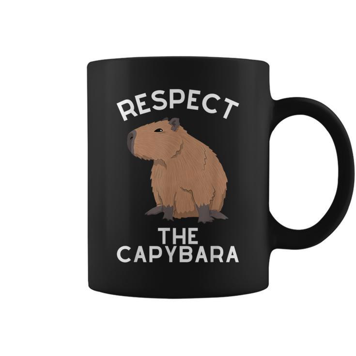 Respect The Capybara げっ歯類好き カピバラ アニマルジョーク コーヒーマグ