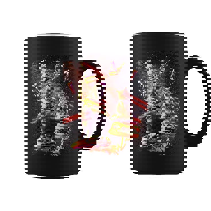 Galaxy Laser Cat On Burger -Pace Cheeseburger Cats コーヒーマグ