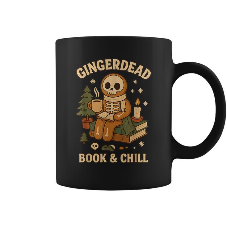 Gingerdead Book Shirt Xmas Cozy Skeleton Reading Christmas Graphic Print Coffee Mug