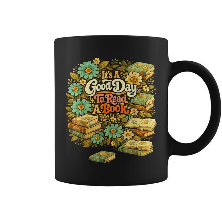 Good Day To Read A Book Floral Graphic Print Coffee Mug