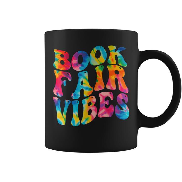 Groovy 70s Book Fair Vibe Tie Dye Reading School Librarian Graphic Print Coffee Mug