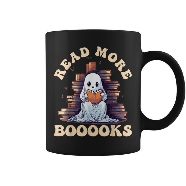 Groovy Read More Books Cute Ghost Teacher Halloween Graphic Print Coffee Mug